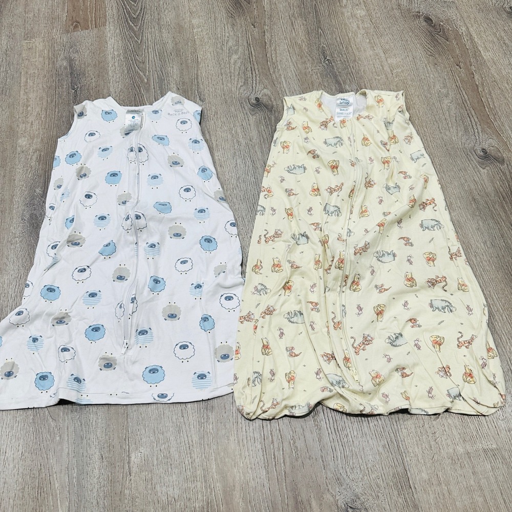 Halo SleepSack 2-Pack 12-18M Large Cotton Sheep Winnie the Pooh Disney Baby